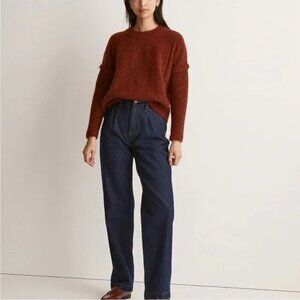 Madewell Womens Plus Size 3X Cable Havener Pullover Sweater in Brown NI619 $98